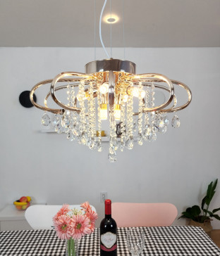 이멜라 6등 크리스탈식탁등 식탁전등